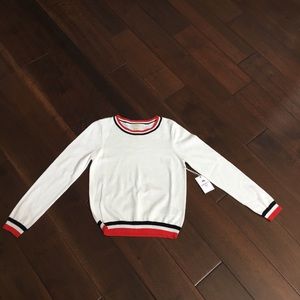 Sweater Top Cream/Multi Forever 21 kids New Girls